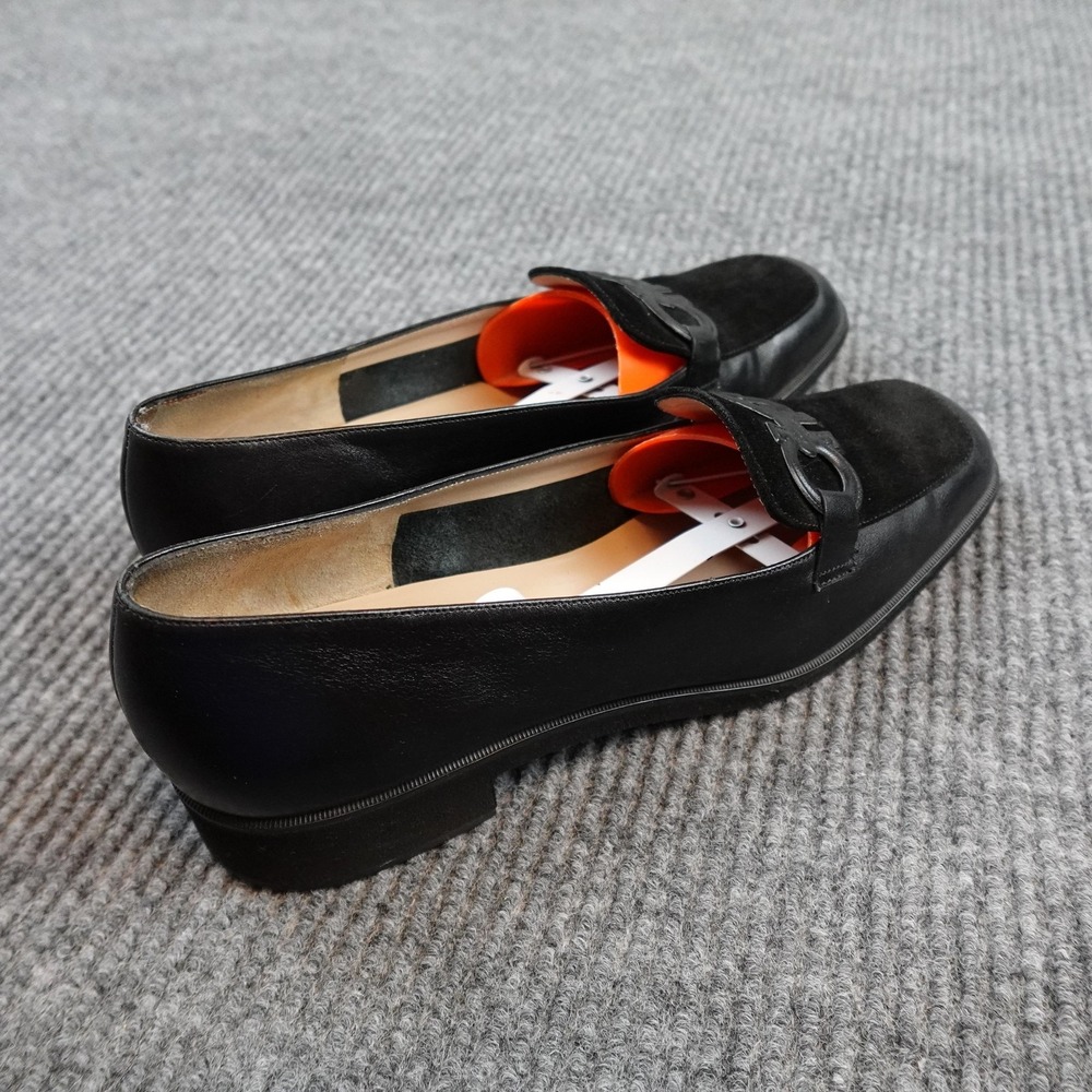 Salvatore Ferragamo Black Suede & Leather Loafers - Picture 3 of 6